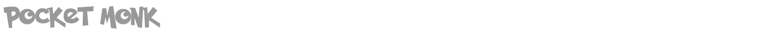 Pocket Monk font preview